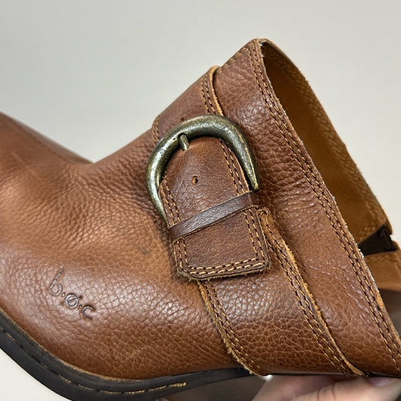 BOC Brown Leather Heeled Mules Size 11 - Picture 16 of 16